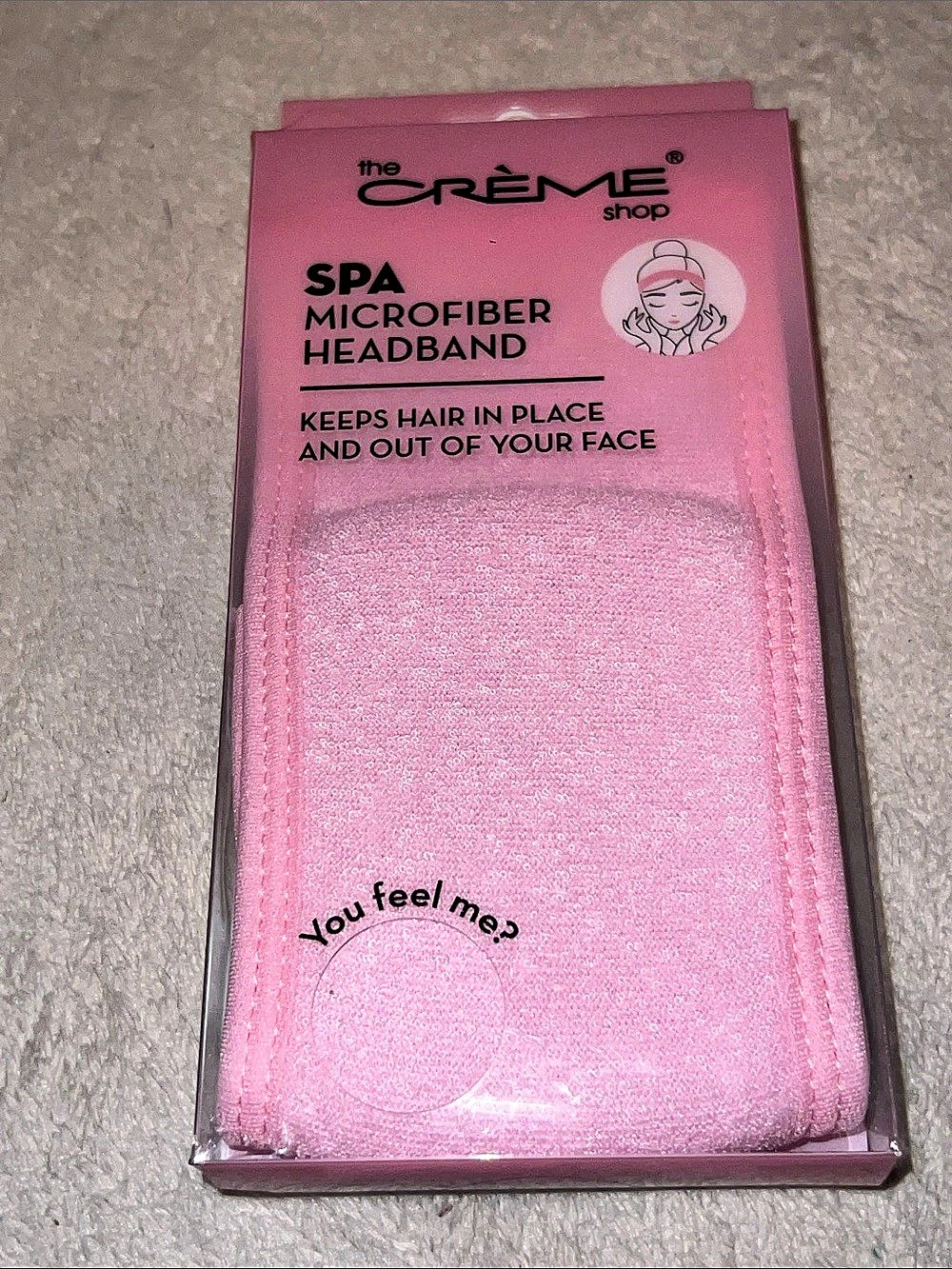 The Crème Shop Spa Microfiber Headband Pink NWT
